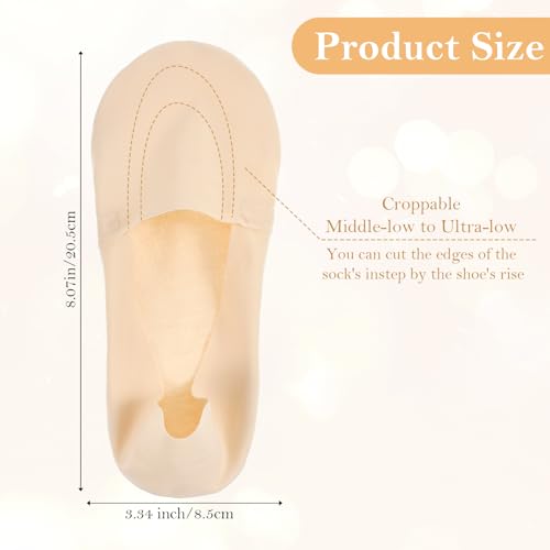 6 Pairs Invisible Silky Low Liner Socks Nylon No Show Sock Non Slip Thin Footies Low Cut Flat Socks for Lightweight Flats Loafers Sneakers2