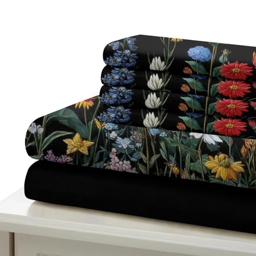 Housse de couette fleurs 3D抗皱免烫单人被套140x200cm微纤维隐形拉链床品