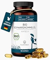 PlantDEA Bio Schwarzkümmelöl – 180 vegane Kapseln im 3-Monats-Vorrat – 1.000 mg Tagesdosis – hochdosiert & laborgeprüft – Schwarzkümmel Öl ohne Zusätze