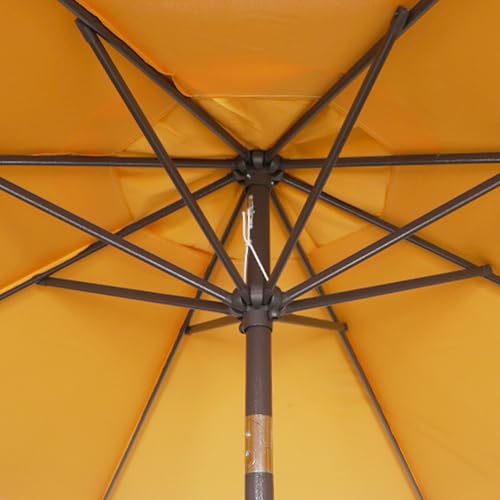 Image of Blissun 9' Outdoor Patio Umbrella, Outdoor Table Umbrella, Yard Umbrella, Market Umbrella with 8 Sturdy Ribs, Push Button Tilt and Crank
