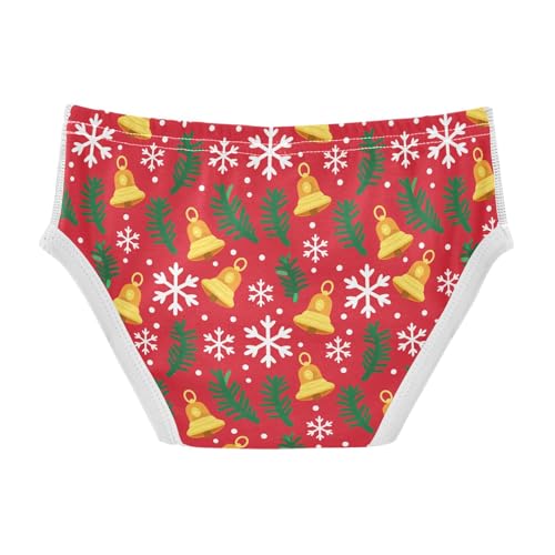 visesunny Boys Cotton Underwear Christmas Bell Snowflake Printed Toddler Soft Training Briefs Size 2T-8Y for Kids2
