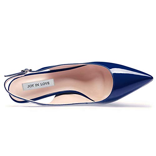 Image of JOY IN LOVE Slingback Kitten Heels for Women Closed Pointed Toe Pumps Dress Shoes