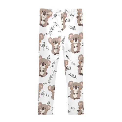 Cute Koalas Girls' Leggings Toddler Doodles Kids Yoga Pants Dance Active Tights 4T2