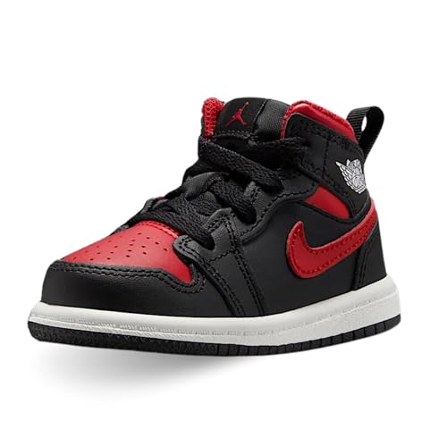 Nike Zapatos Air Jordan 1 Mid (TD) Código DQ8425-067 Negro, Negro Rojo Blanco, 21 EU Nike Zapatos Air Jordan 1 Mid (TD) Código DQ8425-067 Negro, Negro Rojo Blanco, 21 EU