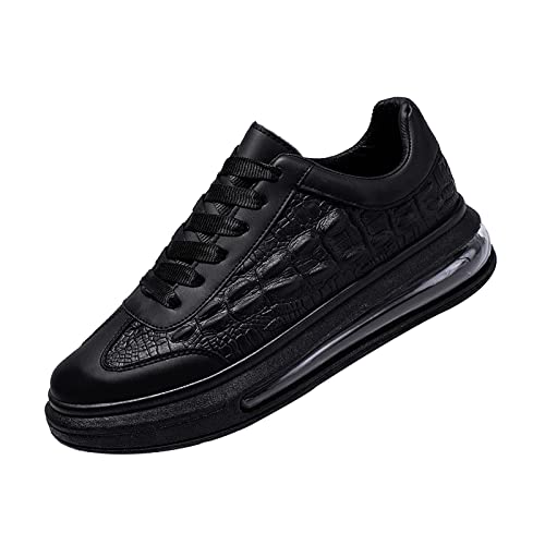 Keilinia Men's Air Cushion Print Fashion Sneakers,Fall Winter Comfy Non-Slip Softsole Orthotic Height Jogging Shoes