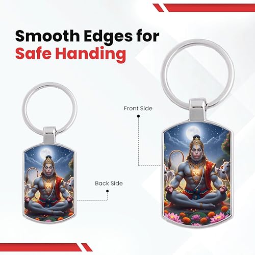 Image of Stylish Metal Keychains with Permanent Glossy Print - Inspirational Quotes & Spiritual Designs - Perfect Key chains for loved ones, Personal Use, Gifts & Return Gifts