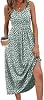 Vestido midi casual para mujer, fluido, para playa y vacaciones, con bolsillos 3