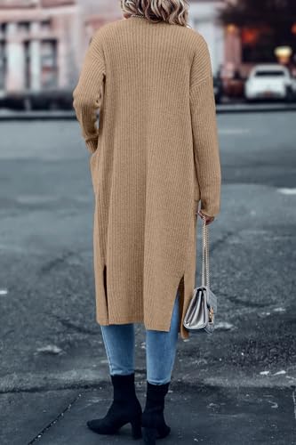Image of Danedvi Long Cardigan Sweaters Women Trendy Open Front Coat with Pockets