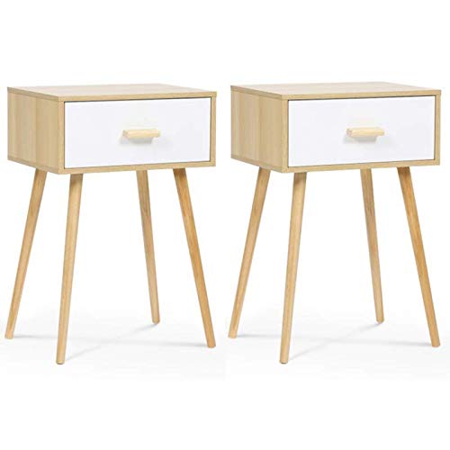 IDMarket - Lot de 2 Tables de Chevet EIYA scandinaves