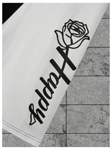 SOLY HUX Men's Tracksuits Color Block Print Short Sleeve Tee and Drawstring Shorts Summer 2 Piece Sets4