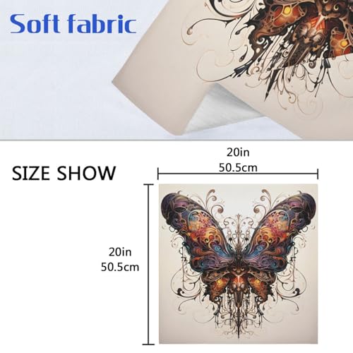 Servilletas de Tela con Estampado Boho Mariposa Paquete 6 miniatura 6