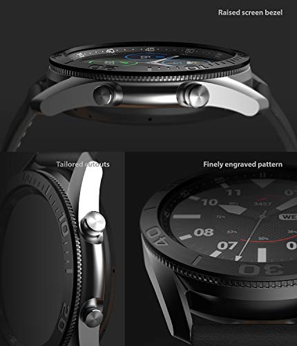 Image of Ringke Bezel Styling for Galaxy Watch 3 45mm Bezel Ring Adhesive Cover Anti Scratch Stainless Steel Protection for Galaxy Watch 3 45mm Accessory - Ink Black [45-07]