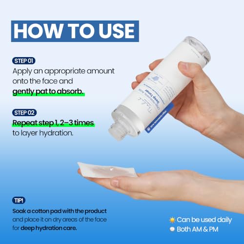 THE LAB by BLANC DOUX Oligo Hyaluronic Acid Deep Toner – Hydrating Toner for Sensitive Skin, pH Balance, Korean Skin Care, Alcohol-Free, Vegan Formula (6.76 Fl Oz) - Imagem 6