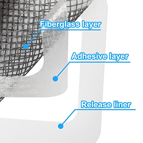 Yzzsjc 7Pcs Window Screen Repair Kit Window Screen Replacement Self-Adhesive Screen Patch Repair Kit Durable Fiberglass Screen Repair Tape For Covering Up Door And Window Screen Hole #TOP2