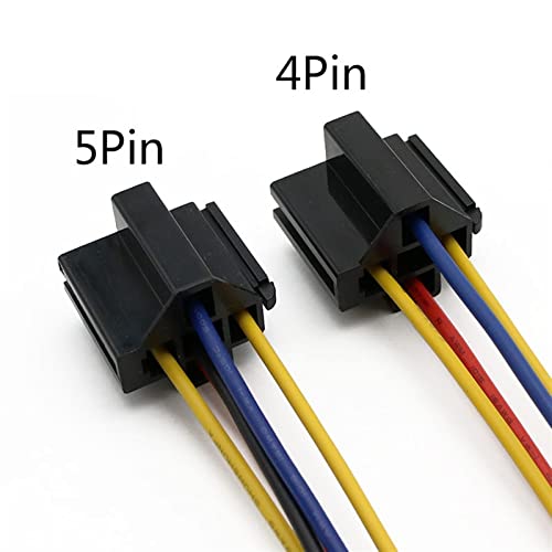 Relé de coche 12V 4 pines 40A kit de 5 conector automotriz con cables de cobre 7