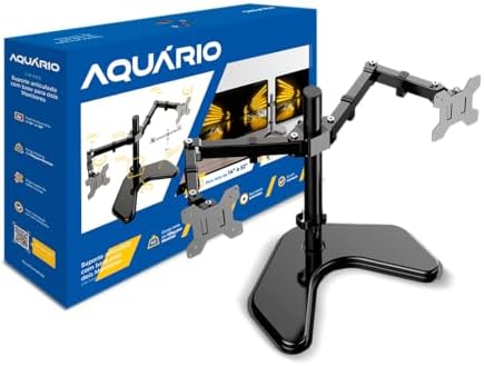 Suporte Articulado para 2 Monitores de 14 a 32" com Base Fixa SIM...