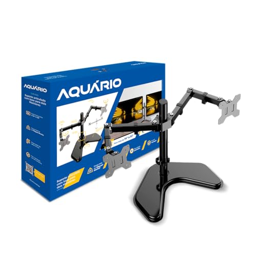 Suporte articulado com base para dois monitores