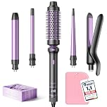 Boucleur à Cheveux BESTOPE PRO 5 en 1 - Fer à Boucler Avec un Lisseur Cheveux,Brosse Thermique, Boucleur Wavy (9 mm-25 mm),Fer à Friser Kit - Température Réglable,Pour Les Voyages et Les Cadeaux