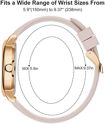 GOLDEN HOUR Waterproof Nurse Watch for Medical Professionals, Students Women Men - Military Time Luminouse Easy Read Dial, 24 Hour with Second Hand, Colorful Silicone Band in Rose Gold Champagne - 2