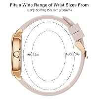 GOLDEN HOUR Waterproof Nurse Watch for Medical Professionals, Students Women Men - Military Time Luminouse Easy Read Dial, 24 Hour with Second Hand, Colorful Silicone Band in Rose Gold Champagne — image 3