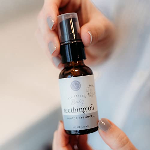 rowe casa organics baby teething oil natural baby teething relief with chamomile and copaiba naturally relieving and soothing to help ease discomfort 1 fl oz