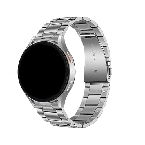 [PLYYQZM] ���ԂȂ����^���o���h,�ɍ��� Sam sung Galaxy Watch 7 LTE 44 Watch6 4 5Pro 45mm 44mm 40mm �X�g���b�v �X�e�����X�X�`�[���u���X���b�g�ɓK�p(Silver,For Watch 5