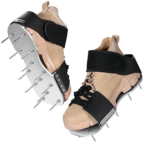 Lawn Aerator Shoes Metal Aerator Shoes (Light Black)