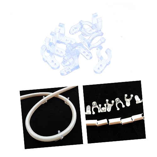 PRETYZOOM 40pcs Led Rope Light Clips Holder Mounting Clips for Round Rope Lights PVC Metal for Wedding Party Home and Event Decorations