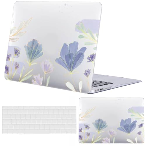 Coque MacBook Pro 13 fleurie pour travailler au café, étui rigide et protection clavier A2251
