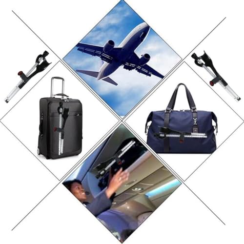 Muletas de viaje plegables, muletas ligeras y ajustables para antebrazo para adultos y ancianos, bastones de aluminio, paquete de 2