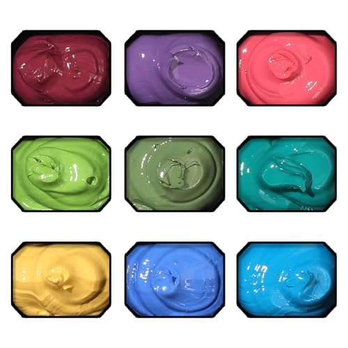 Karroy Sponge Pat Paint Nail Gel, 9 Colors Ombre Nails Gradient Gel Nail Blush Blooming Aura Nails Drawing Stripper Floral Painting Nail Art, No Wipe, UV/LED Curing (9 Colors J)