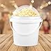 AUTSUPPL 5Pcs Popcorn Buckets with Lids and Handles Versatile Ice Cream Snack and Food Storage Containers Home Cinema and Retail Use Plastic Design