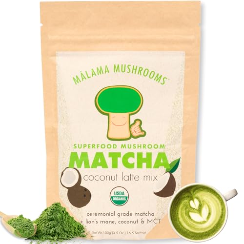 Malama Ceremonial Grade Matcha Coconut Latte Powder – Premium Japanese