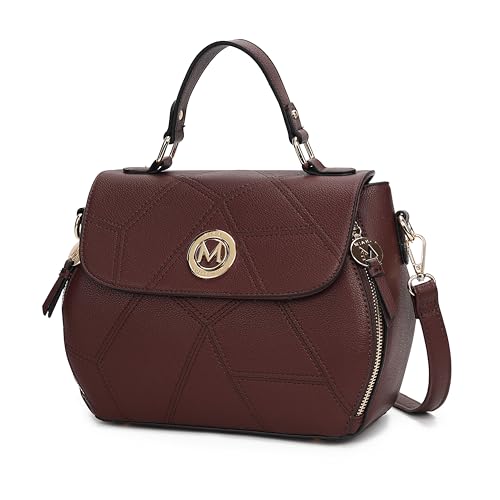 MKF Collection Satchel Bag for Women’s, Vegan leather Crossbody Handbag Top-Handle Purse