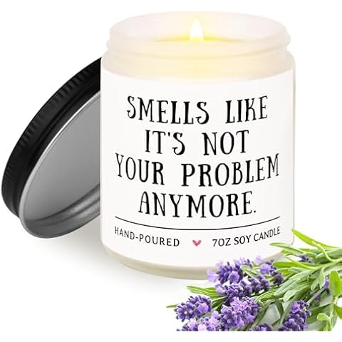 Leebbsin Humorous Retirement Lavender Candle Cover