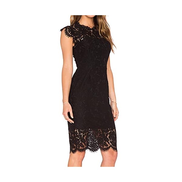 MEROKEETY-Womens-Sleeveless-Lace-Floral-Elegant-Cocktail-Dress-Crew-Neck-Knee-Length-for-Party MEROKEETY Women's Sleeveless Lace Floral Elegant Cocktail Dress Crew Neck Knee Length for Party, Black, Medium