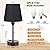 Acaxin Black Bedside Lamps for Bedrooms Set of 2 - Table Nightstand Lamp with 3 Color Modes, USB C+A Charging Port and AC Outlet, Mini Lamp for Side Table, Mini Bed Side Lamp for Kids