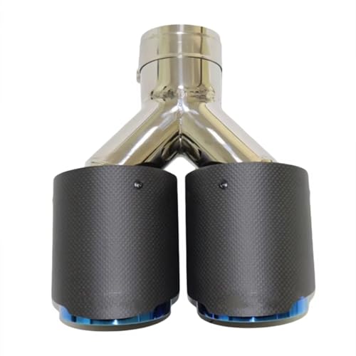 Cola de escape doble de carbono mate de 63mm para transformar el aspecto de tu coche en la ciudad