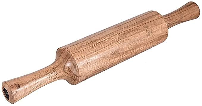 S S Store Indian Wooden Handicrafted Wooden Rolling Pin Roller Thick,Wood,Roti Belan, Chapati Maker