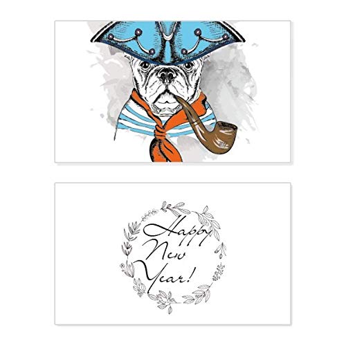 Tarjeta de felicitación conmemorativa de perro con acuarela para enmarcar
