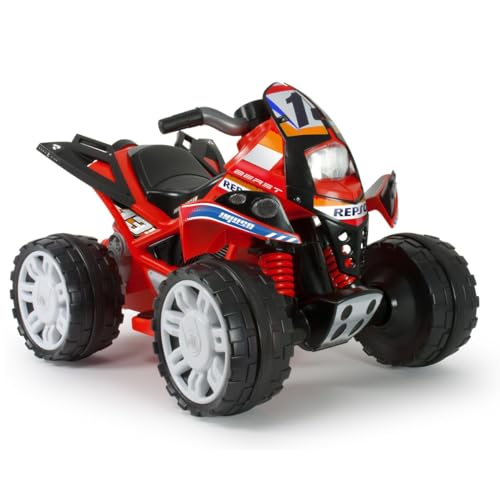 INJUSA - Quad Électrique The Beast Repsol pour Enfants de 2 à 4 Ans | Batterie 12V | Pédale...