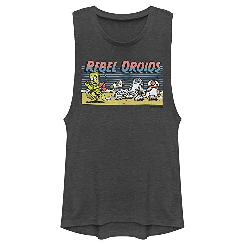 Débardeur Star Wars imprimé Rebel Droids coupe ajustée femme charbon XS