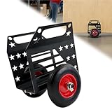 Panel Dolly, Heavy Duty Door Dolly with 8.6' Solid Rubber Wheels, Patriotic Star Frame, Terrain-Ready Design, 0-8' Adjustable Door Cart for Steel Panels, Doors, Drywall Sheets, Surfboards & Stone