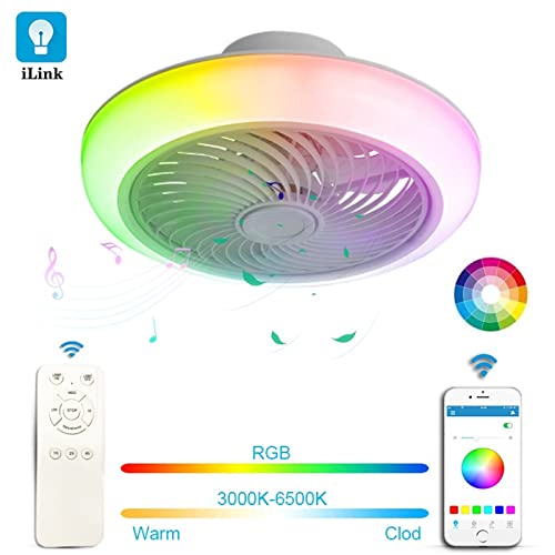 Ventilateur de plafond plafonnier LED télécommande résout chaleur chambre - 5