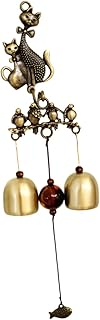 Garneck 1Pc Decoração Vintage Sinos De Vento De Metal Decoração De Mão Animais Sinos De Vento Sinos De Vento De Madeira Pingente De Sino De Vento Decorativo Pendurado Sino De Vento Sinos