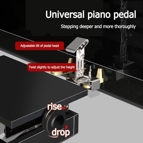 Klavierpedalverlängerung, verstellbare Pedalhöhe, stabil und rutschfest, geeignet für Digitalpianos und aufrechte Klaviere, um in der Praxis zu helfen.