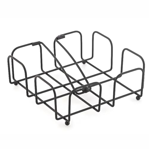 PARENCE.- Servilletero de metal negro 19x19x7 cm – Servilletero cuadrado elegante y práctico para cocina, comedor, aparador y recepción