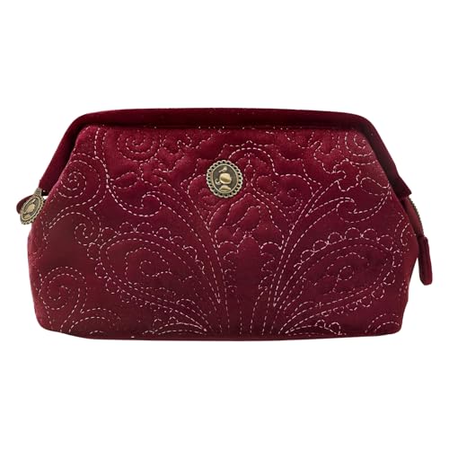 Pip Studio Kosmetiktasche Klein Samt Quiltey Days Rot