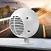 Car Heater,Portable Car Heater 2 in1 Fast Heating Defrost Defogger Demister Heating/Cooling Fan Auto Dryer Windshield Defroster(White)