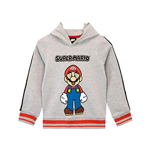 Sudadera con Capucha SUPER MARIO Niños Gris 6-7 Años Cover
